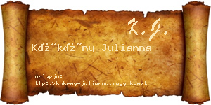 Kökény Julianna névjegykártya