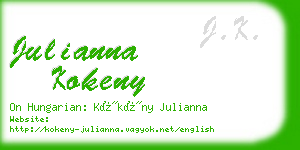 julianna kokeny business card
